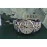 Gents Rolex Oysterquartz datejust, circa 1993, on a 18ct Gold & stainless steel bracelet. In its