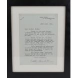 Odette Churchill (1912-95). An original typed letter signed by Odette Churchill, the letter is in