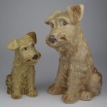 Two Sylvac dogs nos. 1380 & 1379, height 28cm & 19.5cm approx. respectively