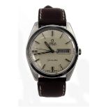 Gents stainless steel cased Omega seamaster automatic wristwatch (circa 1967). The cream dial with