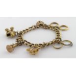 9ct Gold Charm Bracelet weight 23.2g