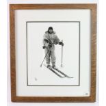 Polar, 10 x 8" photograph, Captain Scott on skies (October 1911), by Herbert Ponting, taken from the