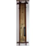 Victorian oak cased Admiral Fitzroy barometer, height 106cm, width 27cm approx. (sold as seen)