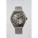 Gents stainless steel cased Tissot Seastar automatic wristwatch. The silvered dial with black