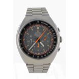 Gents stainless steel cased Omega Speedmaster Professional Mark II. circa 1970s. On an Omega