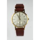 Gents Tudor (Rolex) 9ct cased wristwatch circa 1960, presentationally engraved on the back, watch