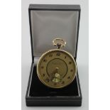 14ct Gold open faced pocket watch circa late 1920s, the cream dial signed International Watch Co,