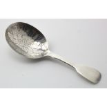 Georgian silver caddy spoon hallmarked GW (George Wintle) London 1823. Weighs 10.9g