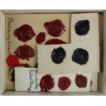 Wax Seals. A collection of twenty-one wax seals, relating to the Burningham & Remmett families,