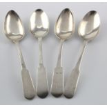 Four Scottish Provincial silver teaspoons, circa 1800, hallmarked 'Robert Keay, Perth', weight 57g