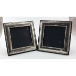 Two modern silver mounted photograph frames hallmarked TKC Birmingham, 2000 (one has a 1999 date