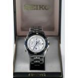 Gents Seiko quartz Sports 150 chronograph wristwatch, boxed but watch untested