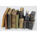Miniature books. A collection of twelve miniature books circa 17th Century & later, including