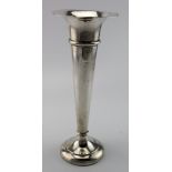 Large silver flower tube (has a loaded base); hallmarked JDWD Sheffield 1904