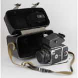 Kiev 88 TTL camera (Soviet copy), with accessories, contained in a fitted case (untested)