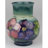 Moorcroft baluster vase, makers label to base, height 13cm approx.