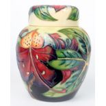 Moorcroft ginger jar & lid, circa 1999, with floral decoration, printed & painted marks to base,
