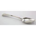 American silver, bright-cut Celtic point pattern tablespoon c. 1800 by H. Length 23cm, Weighs 61g.