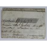 Victorian ships master document, to 'Frederick Richard Dadley, dated 23rd July 1881, certificate no.