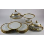 French part dinner service, by Toy, Paris, circa 19th Century, comprising two tureens with lids,