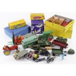 Dinky & Hill. A collection of Dinky toys, including Dinky trade box 27B 'Harvest Trailer' (