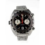 Gents stainless steel cased Heuer Autavia Automatic Chronograph Wristwatch, circa 1970 on its