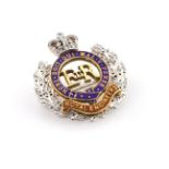 Elizabeth II 9ct Royal Engineers sweetheart brooch, total weight 5.9g