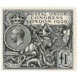 GB - Postal Union Congress 1929 £1 SG438 unmounted mint cat £1100