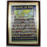 Poster - original National Savings Decorations and Medals colour poster, H.M.Forces Savings. (