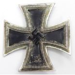 German WW2 Iron Cross 1st class stamped 65 on pin, solid construction, replacement if the original