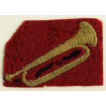 Cloth Badge: 9th Corps 2nd Pattern H.Q.Staff & Military Police. Rare WW2 embroidered felt
