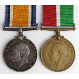 BWM & Mercantile Marine Medal to Robert Bewick. Born Sunderland. (2)