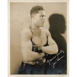 Boxing - Joe Louis interest, a superb rare hand signed portrait photo 8"x10". With Louis in boxing