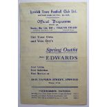 Ipswich Town v Charlton Athletic 12th May 1947 Ipswich Hospital Cup.