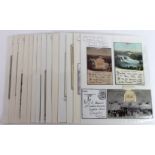 Novelty postcards, select fun group including pull-up cards (noted Flying Machine Blackpool pull-