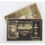 Everton FC 1928 League Champions Team postcard by Carbonora Co Liverpool. Plus a poor condition