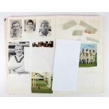 Cricket interest - original old 1970's ledger packed with various cuttings of players, many with