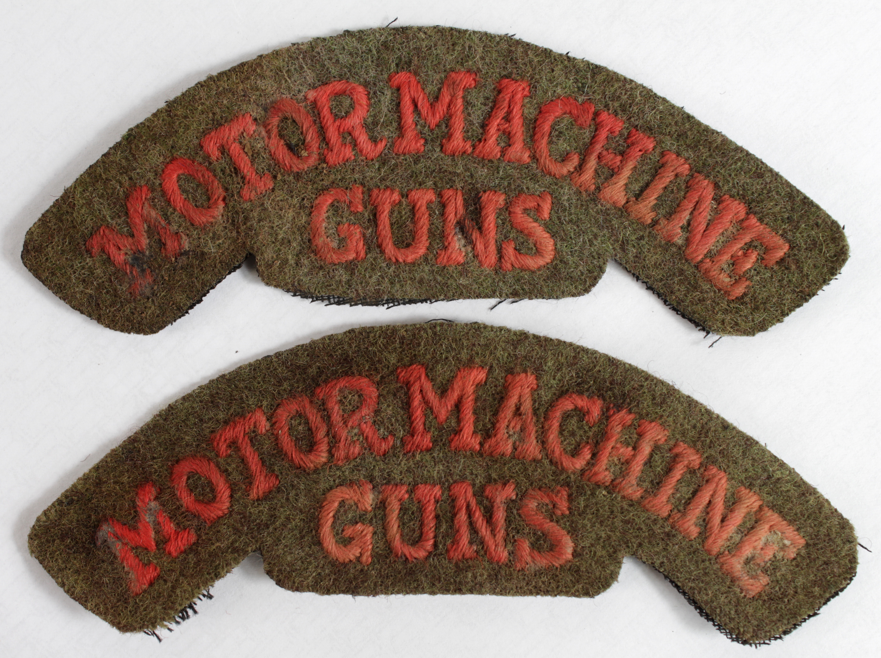 Badge WW1 Motor Machine Guns cloth shoulder titles