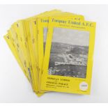 Torquay United home programmes for 1955/56. (28)