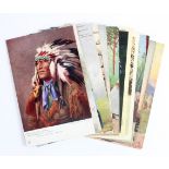 Ethnic, native red Indians, varied small selection   (14)