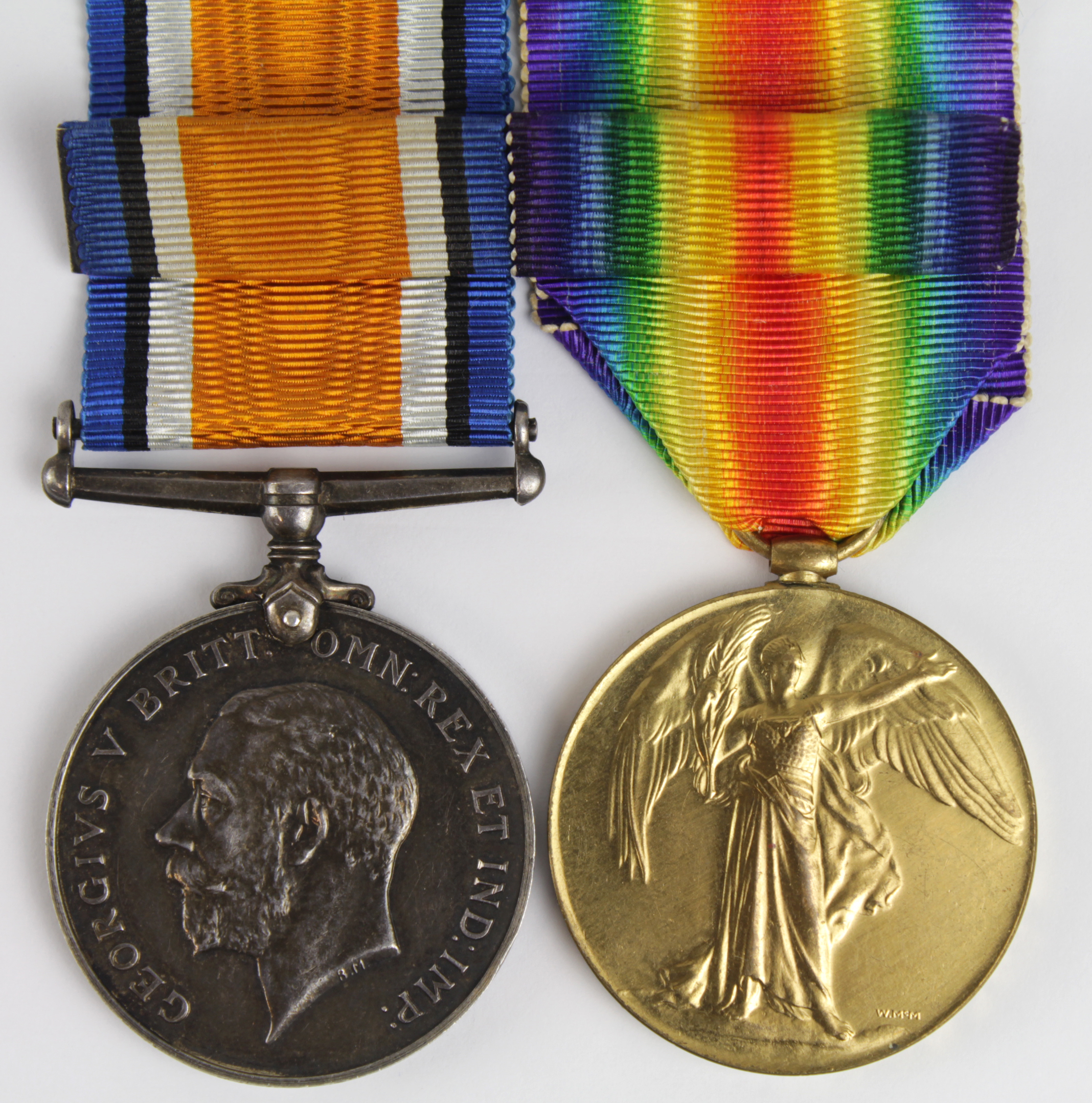 BWM & Victory Medal to 18757 Sjt N R Bower Gloucester Regt. (2)