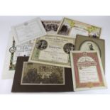 WW1 Sunderland interest relating to Stanley Holden, inc Sunderland Special Constabulary Certificate,