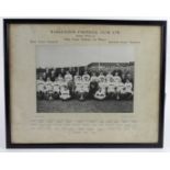 Warrington FC 1953-54 Rugby League Challenge Cup Winners group photo by Friars Gate Studio, with
