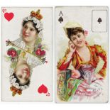 American Tobacco Company, Beauties, Playing Card inset, set 2 typeset back, part set 49/52 (