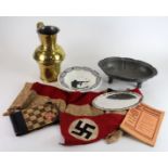 German WW2 assortment of interesting mostly bigger items a spill vase engraved to Befehlsstelle