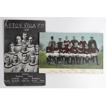 Football - Aston Villa FC 1905 b & w postcard, Scott Series No484, photo by Whitlock, Birmingham.