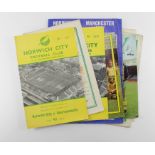 Norwich City programmes, c1952-1978 (approx 8)