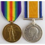 BWM & Victory Medal to 4986 Pte H S Proctor Durham L.I. Died of Wounds 19/4/1918 serving with 1st Bn