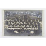 Crystal Palace FC 1906-7 Team postcard, black & white RP by J Russell & Sons. (1)