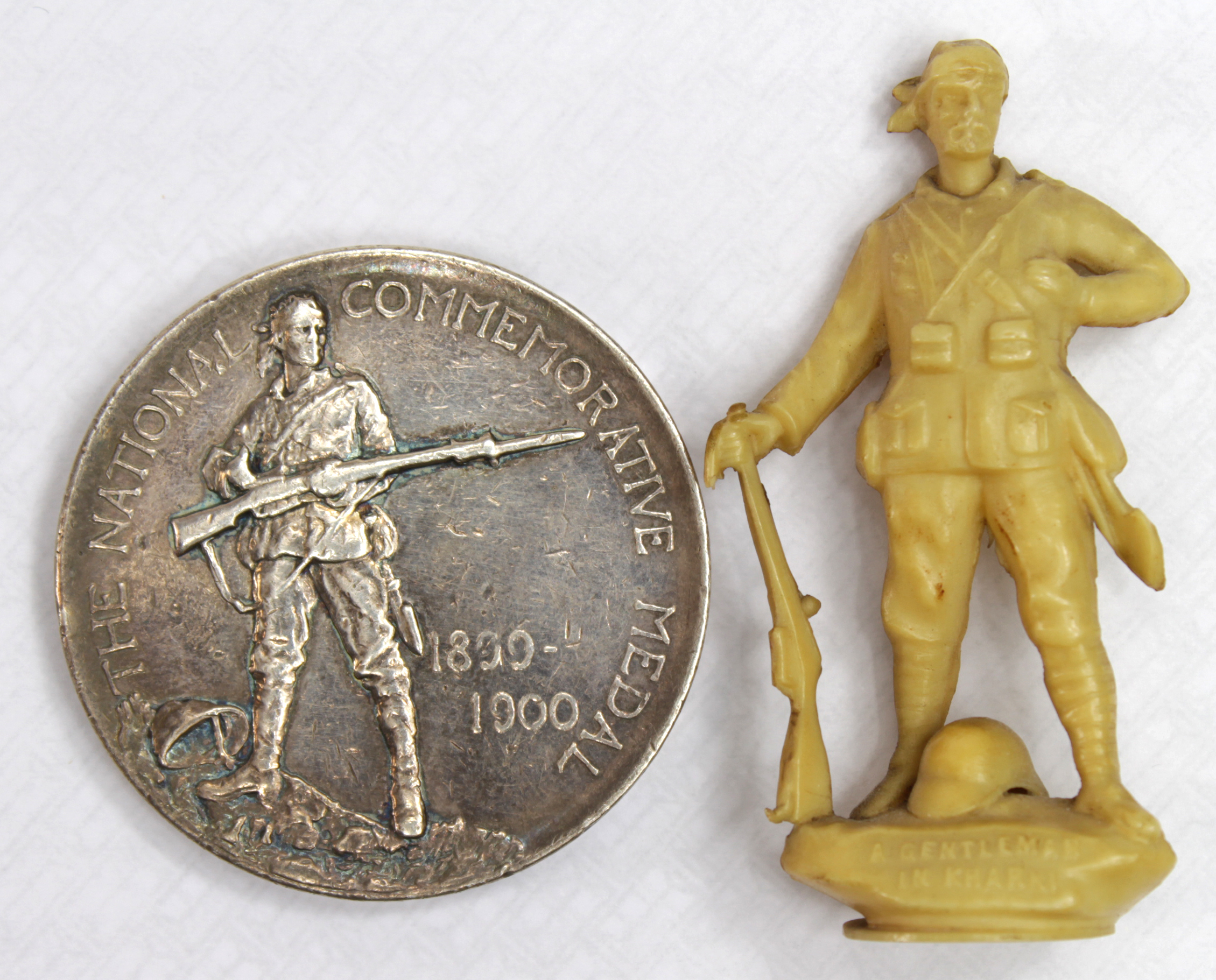 Boer War Gentleman in Khaki 2x Tribute pieces a medallion with Kiplings tribute poem 1899-1900 and a